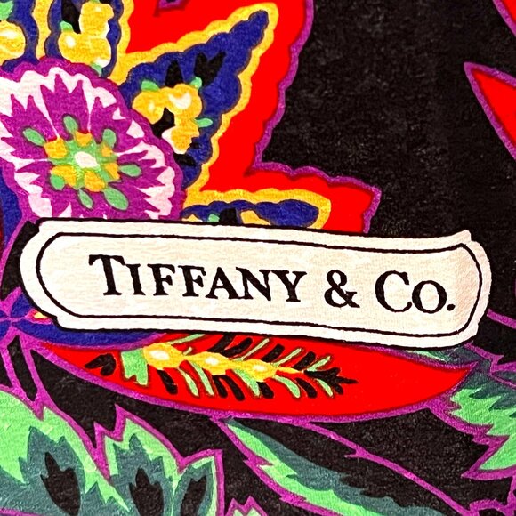 TIFFANY & Co: Multicolor, 100% Silk Scarf (rg) - Picture 1 of 4